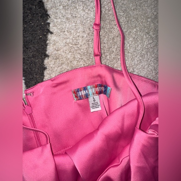 Urban Outfitters Pink Satin Slip Dress - Picture 3 of 11